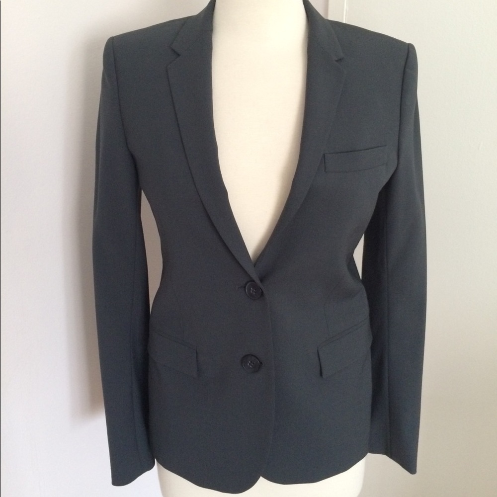 Theory suit slate gray